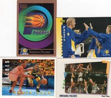 INDIANA PACERS Lot of 4 Logo/ Team/ Highlight/Checklist NBA Basketball Cards
