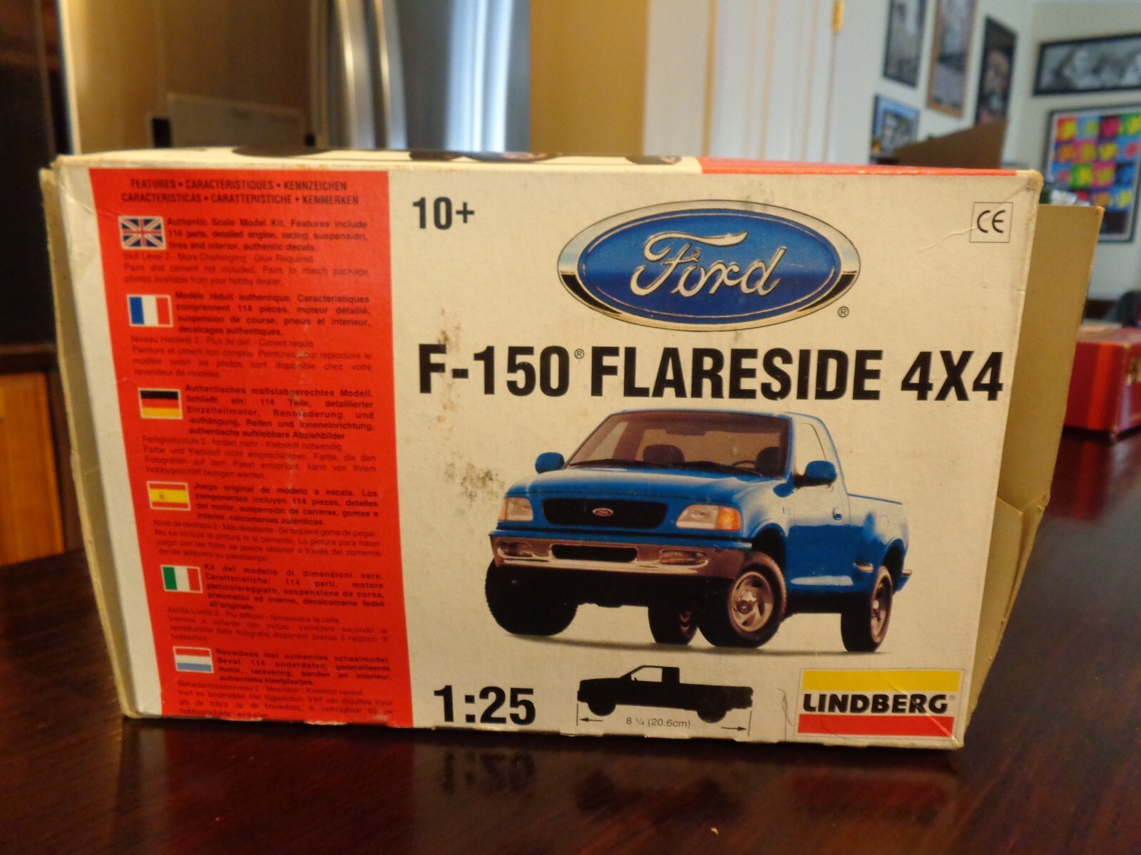 FORD F-150 4X4 PICKUP TRUCK 1/25 LINDBERG 1995 USED OLD BUILD GLUE JUNKYARD