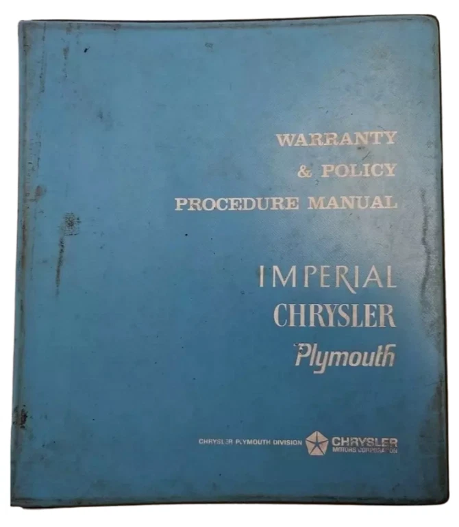 1965-1967 Plymouth Dealership Service Dept. Operation Time Schedule W/Extra - Image 2 of 4