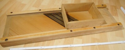 weiss rot sauer kraut hobel gross alt 4 messer mit schlitten holz top deko 90 cm
