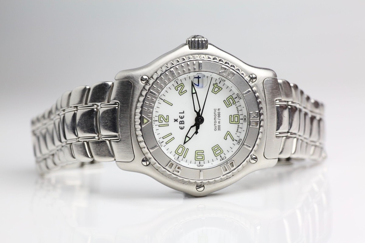 EBEL アナログ腕時計 シルバー Ebel Discovery Divers Automatic Mens Watch, White Dial, 9080341 | eBay