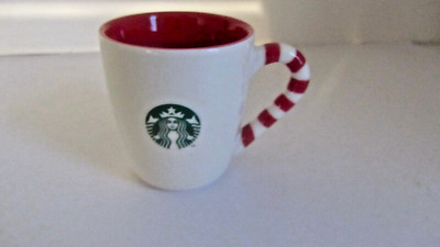 Starbucks demitasse expresso 3oz  Hand painted candy striped handle 2011