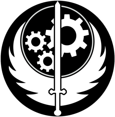 Fallout: Brotherhood of Steel - Rückenaufnäher & 2 kleine Logos Halloween Cosplay