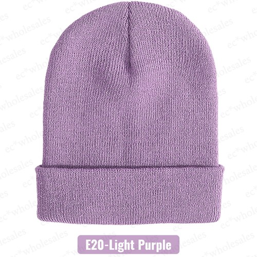 Beanie Hat Cap Plain Knit Ski Skull Cuff Winter Warm Slouchy Men Women CF Unisex - Picture 31 of 45
