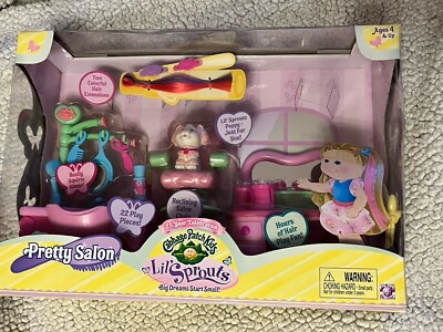 Vintage Cabbage Patch Kinder Spielzeug Puppe Lil  Sprouts Pretty Salon Originalverpackt Brandneu 