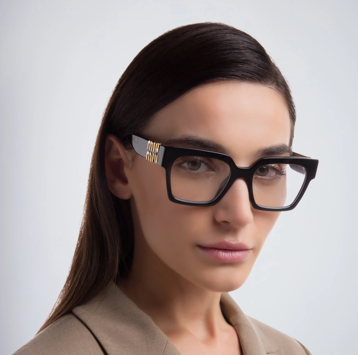 Brand New 2025 Miu Miu Authentic Eyeglasses MU 04UV 1AB-1O1