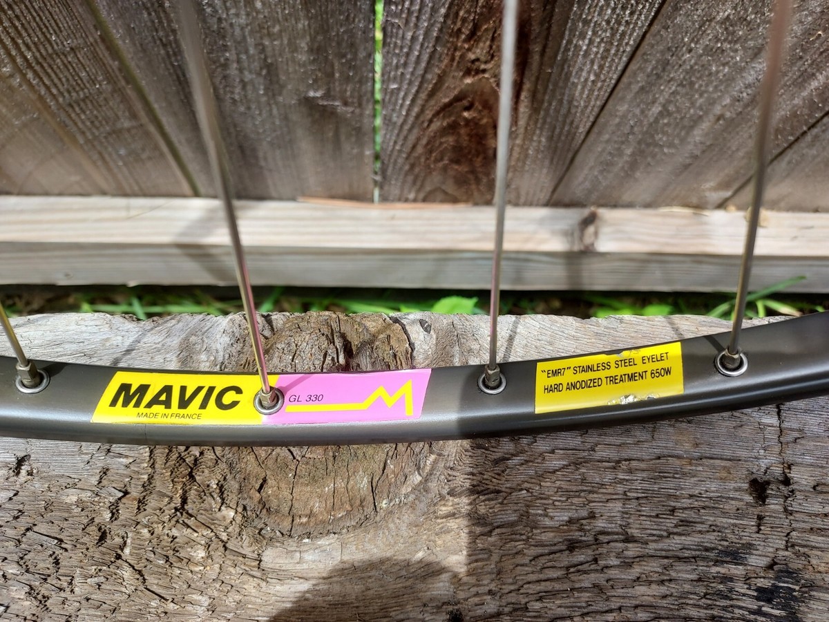 パーツ MAVIC GL330 Vintage Mavic GL 330 Tubular Front Wheel 32h 700c Presta