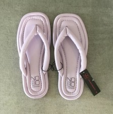 No Boundaries Women's Puffy Thong Flip Flop Sandals Lavender Purple Size 6