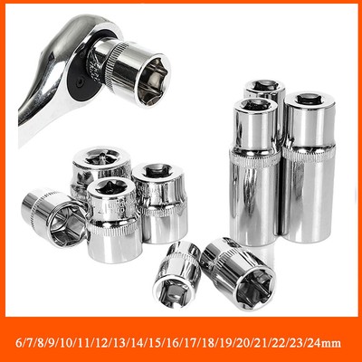 1/2" Stecknuss Lang 24mm (6-Kant) – Chrom-Vanadium-Stahl Für Ratsche & Knarre