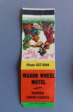 Matchbook Cover - Wagon Wheel Motel - Kadoka, South Dakota - front strike