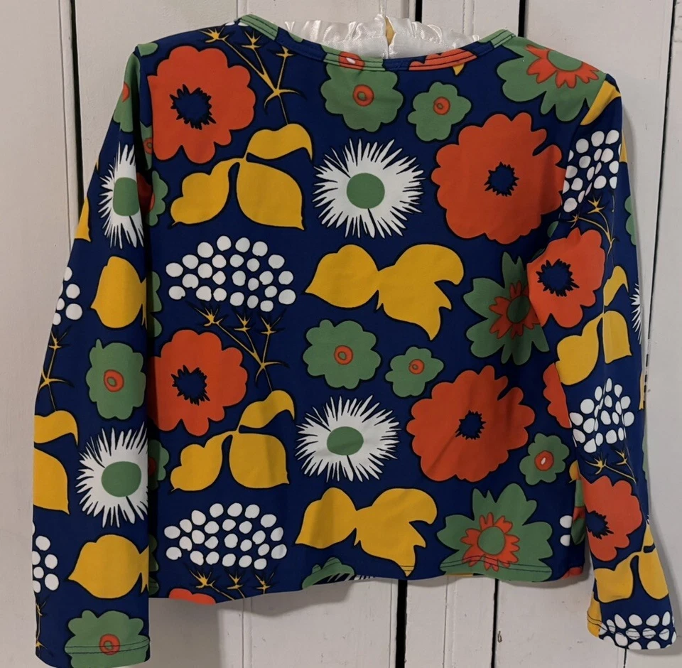 MARIMEKKO FOR TARGET Girls RashGuard Swim Shirt Kukkatori Floral Girls Size 4 - Image 2 of 3