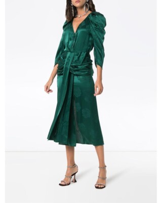 magda butrym ruched dress Ruffled ruched jersey midi dress in black - Magda Butrym