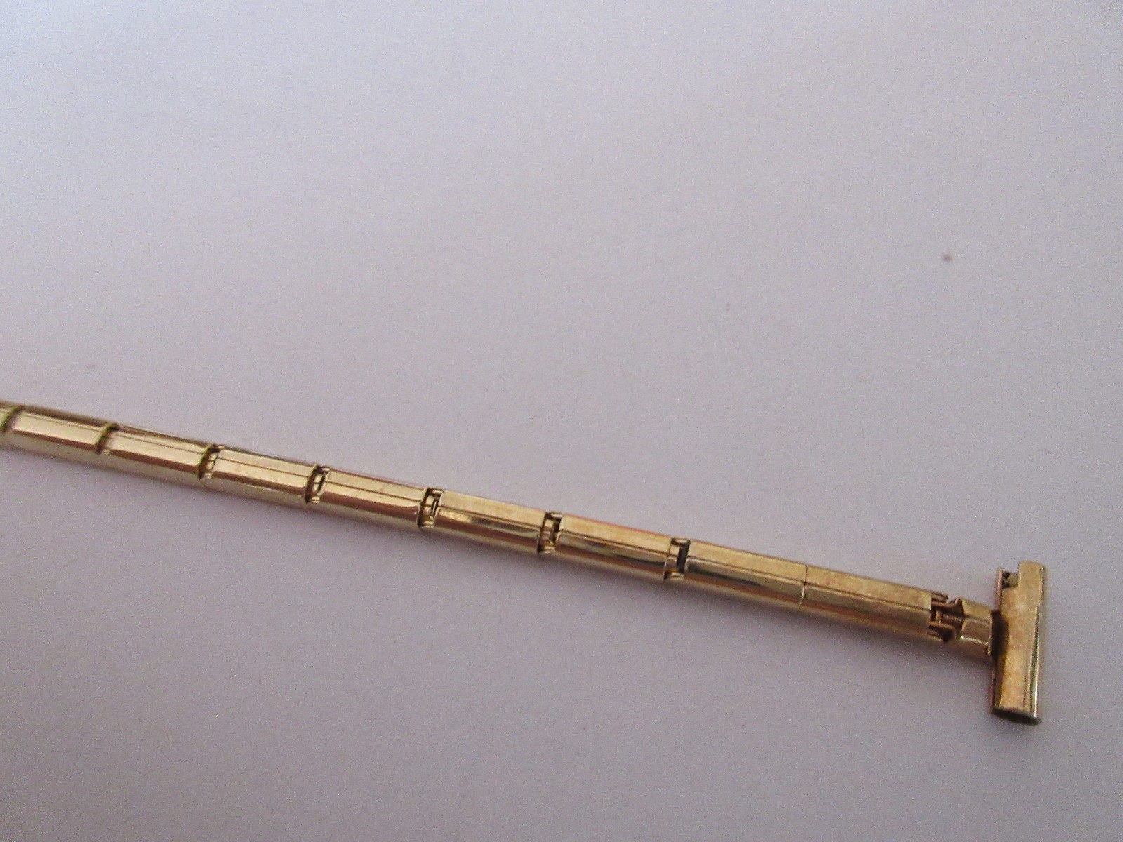 LADIES GOLD TONE EXPANDING WATCH STRAP 10MM STRAIGHT ENDS eBay