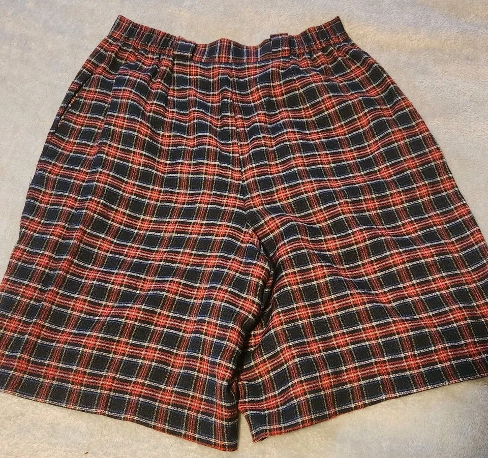 Pantalones Cortos De Colección Sag Harbor Para Mujer Talla 10 Vestido A Cuadros Rojo/Blanco/Azul Foto 2 de 4