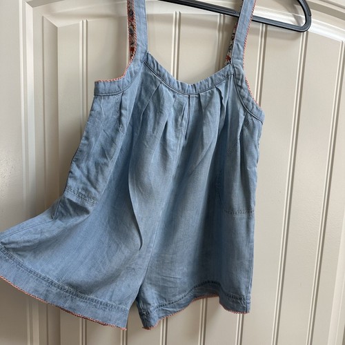 Matilda Jane Chambray Short Romper With Pockets Girl Size 10 - Picture 2 of 6