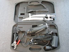 Berkley Fillet Fishing Knife Electric w/ Set of Blades Vehicle Plug Clips Case