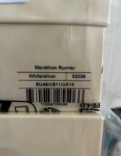 NIB Axel Arigato Marathon Runner Men's Sneakers US 11 / EUR 45 White Silver - Picture 13 of 17