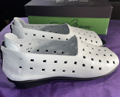 Sesto Meucci Evonne White Saratoga Shoes MSRP $175 Size 12 (Best Fit 11) New