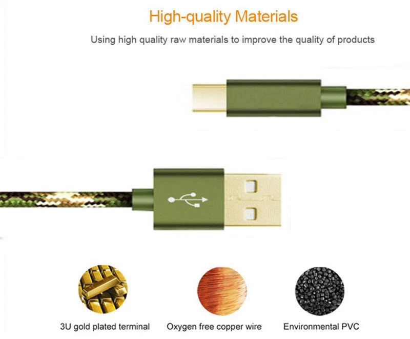 USB-C 3.1 Type C Data Cable Fast Charge For Samsung S23 S22 S21 Ultra S10 S9 S8 - Image 2 of 4