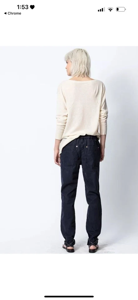 Pantalón de algodón ZADIG & VOLTAIRE Pomelo Mili en azul marino talla 38 Foto 2 de 4