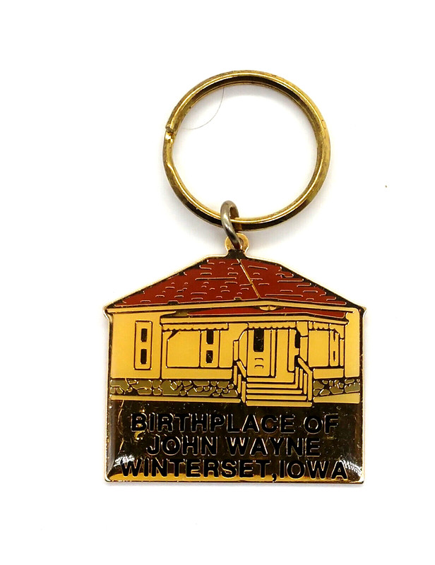Vintage Birthplace of John Wayne Winterset Iowa Keyring Keychain