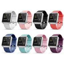 For Fitbit BLAZE Replacement Strap Band Metal Buckle Watch Silicone Wristband