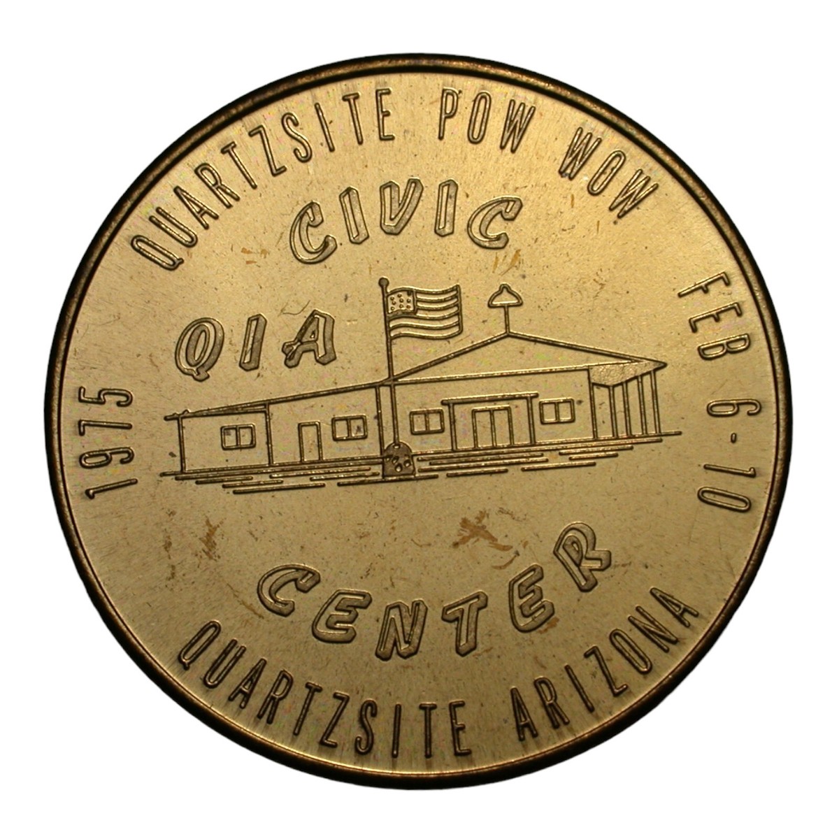 Quartzsite Arizona Civic Center 1975 Pow Wow Dollar Medal 38mm | eBay