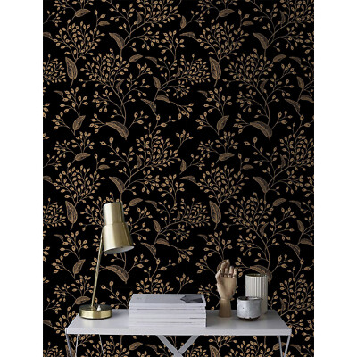 Gold rowan Removable wallpaper gold and black Home Decor