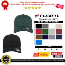 Flexfit 6477 Adult 6 Panel Structured Mid-profile Wooly Blend 6 Panel Cap