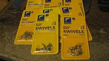 brass snap swivels, trout size, #12, 84ct, free shipping