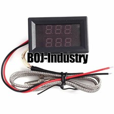 Digital Dual LED K-type Thermometer Temperature Sensor Probe Tester Fahrenheit