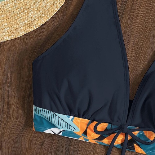 2-Teiliger Damen-Bikini-Badeanzug Mit Hoher Taille Push-Up Rückenfrei ≌ - Bild 11 von 15