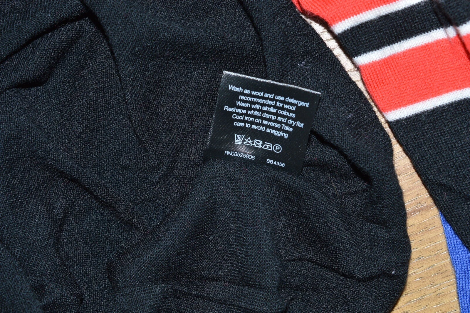 sweaty-betty 100% wool lightweight striped sweater