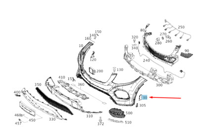 NEW MERCEDES-BENZ GLE C292 FRONT BUMPER LEFT SIDE COVER 