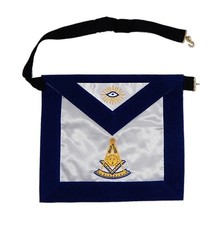 Blue Lodge Past Master Freemason Masonic Square  Compasses Silk Apron NEW 