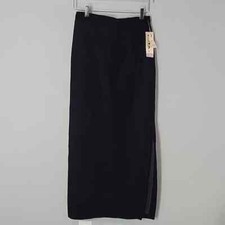 NWT Vintage Patra Black Velvet Maxi Long Skirt juniors 7/8 or womens small 80s