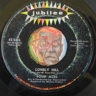 HEAR Four Aces 45 It's All Over But The Crying / Lonely Hill R&B doo wop