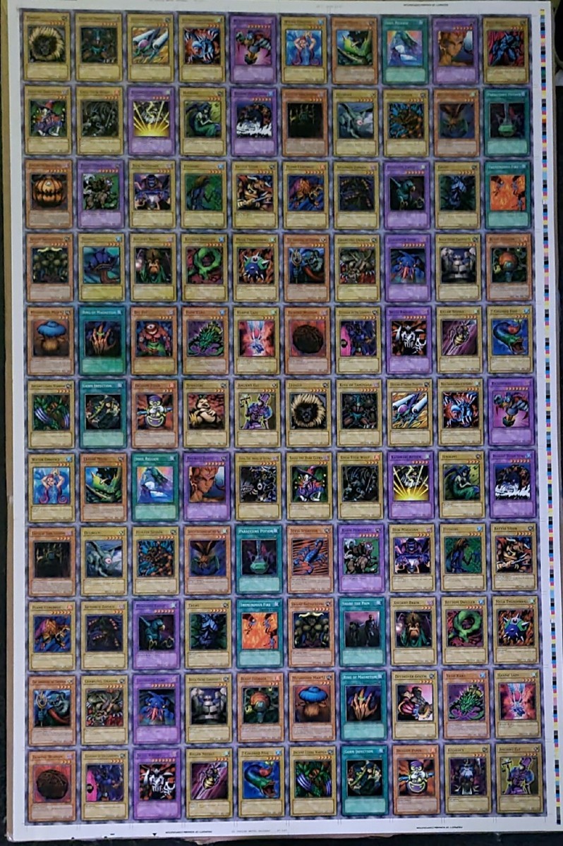yugioh card sheet yugioh collection/Uncut Sheet