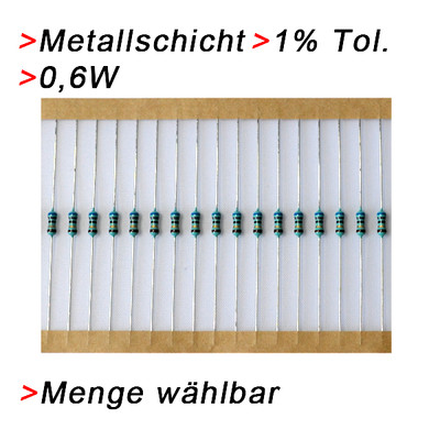 4,7K Ohm Metallschicht Metallfilm Widerstände | 0,6W | 1% | 20/50/100 Widerstand