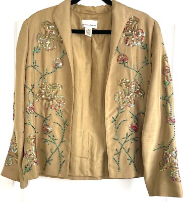 Drapers&Damons Embroidered Floral Front&Back Jacket Size M