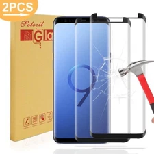 2-Pack Samsung Galaxy S9/S9 Plus 3D Curved Glass Screen Protectors 9H Clear