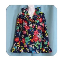 60 Vintage Floral Mod Shirt SZ M