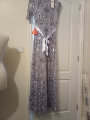 Amelia Rose Maxi Wedding Embellished Pearls Sequins Evening