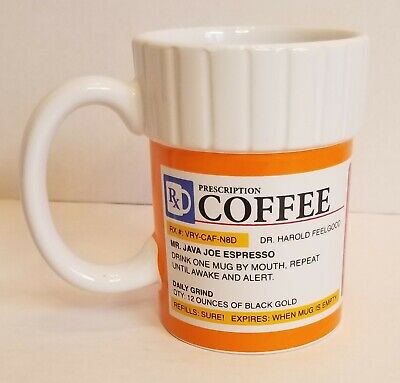 Creative Ceramic RX pill bottle Coffee Mug Cup
