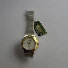 JAPAN GENUINE VINTAGE ORIENT MENS SILVER COLOR DIAL WATCH Diver Casual Formal