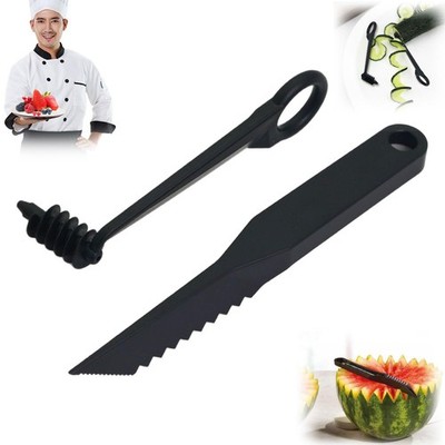 Kitchen Spiral And V-Shaped Tools, Blade Julienne Cutter,Fruit Shape m, Black