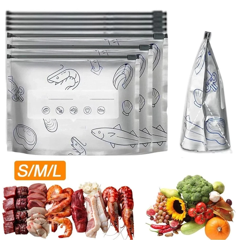 10/30PCS Wiederverwendbare Aufbewahrungsbeutel aus Aluminiumfolie verschließbar - Bild 1 von 4