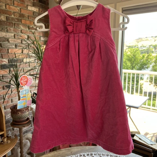 Carters Baby Girl 24 Month Suede Like Lined Pink Dress