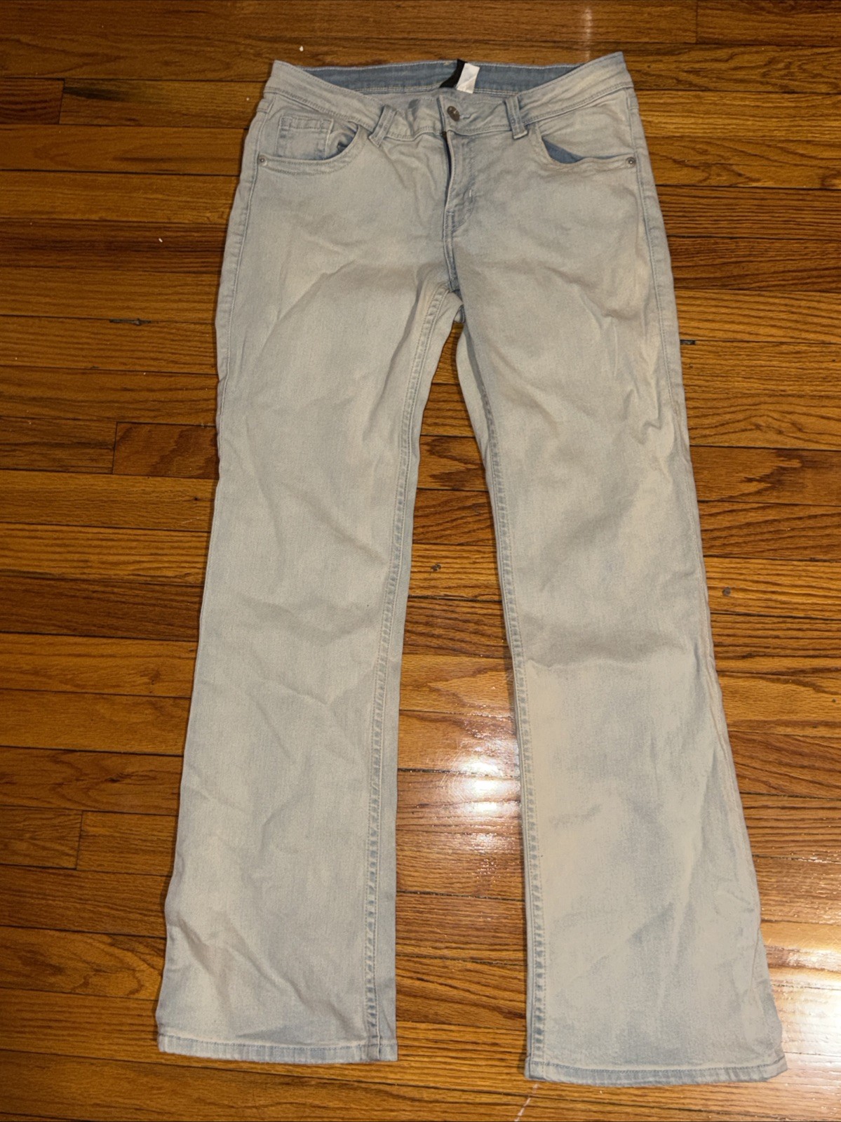 Vintage Wash Bootcut Y2K Flap Pocket Jeans,Light Wash Size 10 Divided