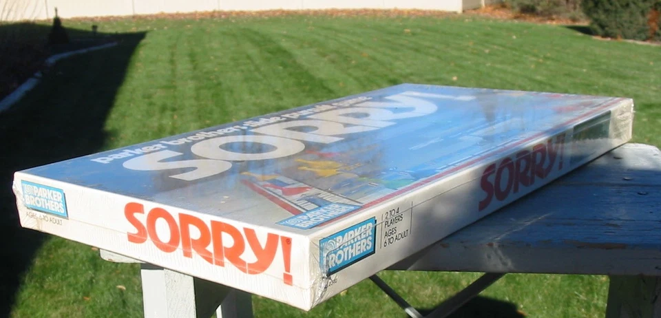 1972 Parker Brothers SORRY Board Game No. 0390 Vintage New Sealed Slide Pursuit - Image 3 of 3